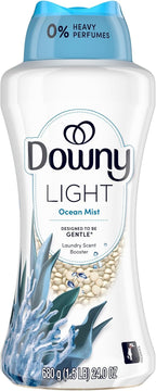 Downy Light Laundry Scent Booster Beads, Ocean Mist Scent, 24 OZ, In-wash fabric beads designed to be gentle with a light boost of scent, No Heavy Perfumes