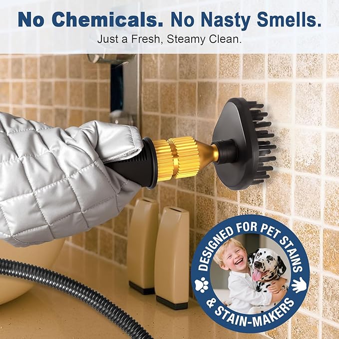 Steam Cleaner, Advanced 6-Level Adjustable Natural Steam, 10S Ultra-Fast Heat, 2500W Portable Car Steamer for Cleaning, Multi-Surface Steam Cleaner for Home Use, Kitchen, Bathroom, Grout, Tile, Floor