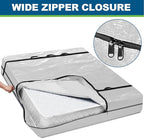 TICONN Mattress Bags for Moving, Heavy Duty King Mattress Cover Storage Bag with Full-Around Handle and Adjustable Buckles (Clear, King)