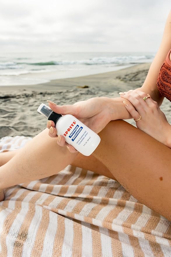 Driftline SPRITS Deodorizer Spray – Odor Eliminator for Wetsuits, Gym Bags & Activewear – Plant-Based, Skin-Safe, Biodegradable, Eco-Friendly, No Sulfates or Parabens, Travel Size (3oz)