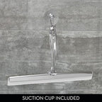 iDesign Bathroom Shower Squeegee with Wall Hook - Set of 2 - Clear/Stainless Steel