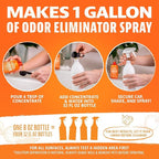 Angry Orange Pet Odor Eliminator for Home - 8oz Dog and Cat Pee Smell Remover for Carpet, Grass, Tile and Furniture - Citrus Concentrate, Makes 128oz of Liquid