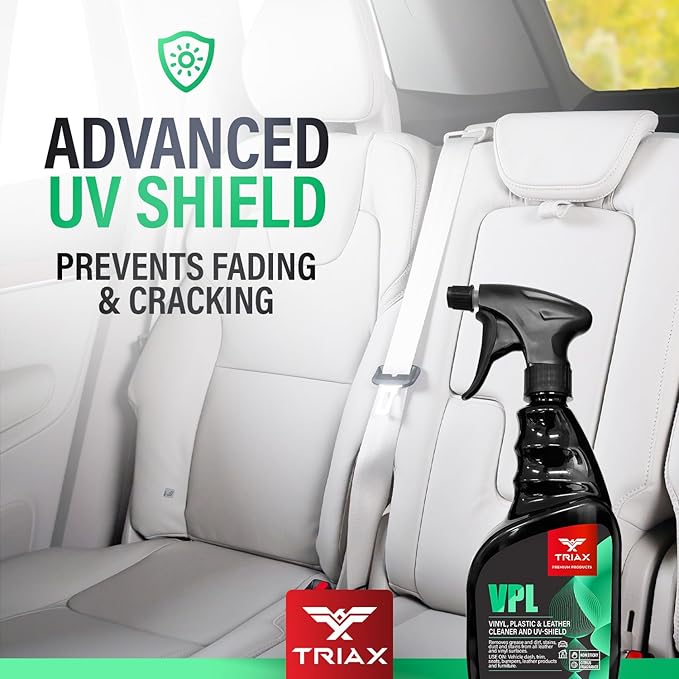 Triax Vinyl, Plastic & Leather VPL Premium Cleaner with UV Shield, Leather Scent (1 Gallon)
