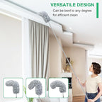 100-inch Extra-Long Dusters, Cleaner Tools with Extension Pole and Bendable and Washable Microfiber Head, Feather Duster for High Ceilings,Ceiling Fan,Furniture