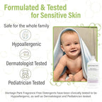 Heritage Park Silk & Wool Fragrance Free, Hypoallergenic, pH-Neutral Laundry Detergent - Dermatologist-tested, Sensitive Skin-Friendly, Enzyme-Free, Concentrated Up to 128 loads (64 fl oz)
