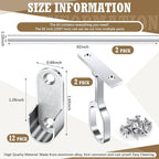 Tandefio Chrome Closet Rod 92 Inch with Oval Closet Rod 6 End Supports for Laundry Room Hanging Clothes Waterproof Shower for Curtains (Silver,2 Sets)