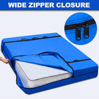 TICONN Mattress Bags for Moving, Heavy Duty King Mattress Cover Storage Bag with Full-Around Handle and Adjustable Buckles (Blue, King)