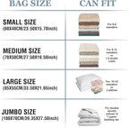 Roomimaster Vacuum Storage Bags, Vacuum Seal Space Saver Bags for Clothing, Travel Lugggage,Carry-on, Blankets, Comforters, Pilow, Bedding, 10 Large