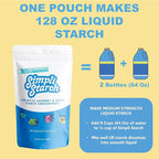 Dissolvable Liquid Starch Powder Mix. Makes 128 Oz Liquid Starch. Perfect For Stiffening Fabric, Removing Wrinkles, Laundry & Ironing. Ideal for Arts and Crafts, Paper Mâché, Playdough (1 Pack)