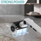 Roller Electric Spin Scrubber - 2-Speed Waterproof Cordless Power Cleaning Brush, 4 Multi-Purpose Brush Heads & Telescopic Pole for Deep Floor, Bathroom, Furniture, Glass & Car Cleaning