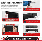 Garage Storage, 48-INCH Garage Tool Organization Wall Mount, Upgraded to Support Max 440lbs Garage Garden Tool Organizer, Professional Wall Mount Tool Storage Racks with 3 Rails and 7 Hooks