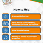TSA Approved Bed Bug Spray 3oz – Natural Plant-Based Killer for Luggage, Travel, Hotels, Airbnb, Cars & Buses – Safe for Children & Pets – Compact On-The-Go Use – Bed Bug Patrol