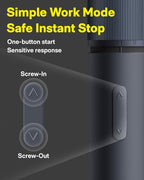 HOTO Electric Screwdriver Kit, Upgraded 1/4'' Hex 25 Bits, Magnetic Lid, Rechargeable Cordless Screwdriver, 1500mAh Battery, LED Light, Ideal for Furniture Assembly, Home Repair & Garage Projects