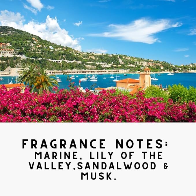 Home 'COTE D'AZUR Luxury Powdered Laundry Detergent & Booster – Ultra-Concentrated Marine & Sandalwood Scent – Plant-Based, Stain-Fighting, HE Safe, Gentle on Skin – 32 oz/64 Loads