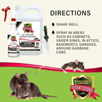 Peppermint Repellent for Mice/Mouse, Rats & Rodents. Natural Spray for Indoor & Outdoor Use. Natural Armor Rodent Shield. 320 Fl Oz (2.5 Gallons)