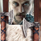 [Viking Cutlery] Viking Axe of Ragnar Lothbrok – Hand-Forged Hunting & Camping Axe with Leather Sheath | Authentic Norse Tomahawk | Unique Viking Gift for Men