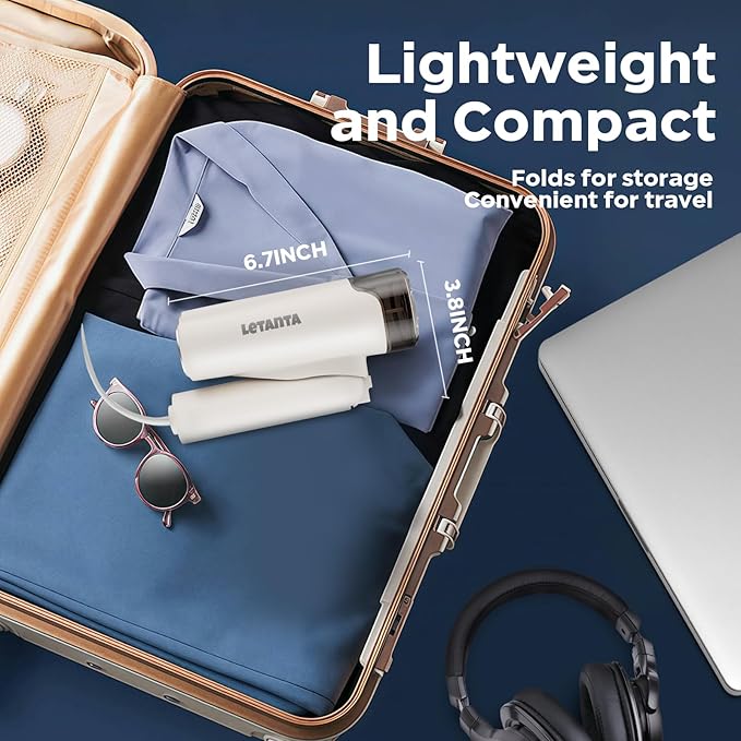 2025 New Foldable Clothes Steamer Handheld, 1000W Travel Garment Steamer Iron for Clothes with 150ml Tank for Home, Office and Travel