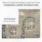 Grab Green Stoneworks Cruelty-Free Dryer Sheets | Softens Fabrics, Freshens Clothing & Reduces Static-Cling and Wrinkles | Plant Based | Birch Branch Scent (160 Sheets)