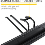 Garage Organization, Garage Tool Organizer Wall Mount with 48 inches Rails and 6 Double-layer Hooks, Tool Organizer Rack For Yard Tools, Shovel, Chair, Snowborad