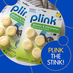 Plink Washer and Dishwasher Freshener and Cleaner, Prevents Residue, Removes Odors in Kitchen and Laundry Room Appliances, Septic-Friendly, Fresh Lemon Scent, 2 Packs of 4 Tablets