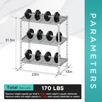 FDW 3-Shelf Adjustable,Storage Shelves Wire Shelving Shelving Unit Metal Shelves Storage Shelf with Wheels,13" D x 23" W x 31" H,Black