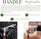 Deluxe Walking Sticks | Rosewood Crafted Cane with Solid Brass Chrome Decorative Bars | Nagina International
