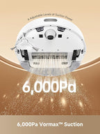 DREAME C20 Plus Robot Vacuum, 90 Days Self-Emptying Robot Vacuum and Mop Combo, 6000Pa Suction Robotic Vacuum, LiDAR Navigation, APP/Voice Control, Robot Vacuum Cleaner for Pet Hair/Carpet/Hard Floor