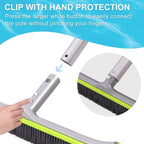 Pool Brush Head for Cleaning Plaster and Gunite Concrete Surfaces,Heavy Duty Inground Swimming Pools Stiff Bristles Scrub Brushes