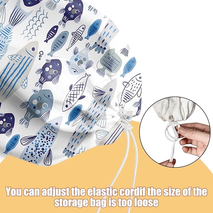 Fish Plastic Bag Holder, Wall Mount Grocery Bag Holder, Plastic Storage bag, Pull Rope Free Adjustment, Plastic Bag Holders for Grocery Bags, Plastic Bag Dispenser for Home Kitchen