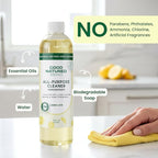 Good Natured Brand All-Purpose Cleaner Concentrate | Multi-Surface Cleaner | Natural Lemon Essential Oil | Multipurpose Cleaner Concentrate All Surfaces | Lemon Love | 16oz makes 256oz