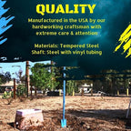 Sharpshooter Spade Shovel 78 Inch Drain Spade Trenching Shovel + Steel Digging Bar- Weighted Long Handle Sharp Shooter with Hardened Chromoly 15 Inch Head