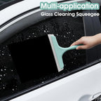 Shower Squeegee for Glass Doors, Bathroom Squeegee for Shower, Mini Window Squeegee, Home Bathroom Silicone Cleaner Tool, Suitable for Bathroom, Kitchen, Tile, Mirror, Car Glass, 8in Lake Blue