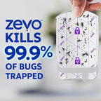 Zevo Flying Insect Trap & 3 Refill Cartridges - Plug in Fly Trap & Indoor Bug Catcher for Gnats, House & Fruit Flies - Blue & UV Light Technology, Mess-Free Alternative to Bug Zapper