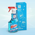 Windex Glass and Window Cleaner, Glass Routine Cleaning Bundle, Includes Original Blue 23oz Trigger Spray Bottle + 19oz Fast Shine Foam