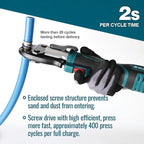 Mini Press Tool kit with 3 Jaws Suitable for PureFlow press fittings 1/2", 3/4", 1", Brushless Motor, 2pcs Battery, Fast Charger & Carrying Case