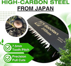 Saboten Japan 9.4" Japanese Pruning Saw – Fluorine-Coated High-Carbon Steel Blade, Traditional Wooden Handle, Precision Pull Cut Tool for Branches – forest Originals, Made in Japan