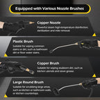 Dyna-Living Steam Cleaner 2500W Steamer for Cleaning with 1400ml Water Tank Steam Cleaner Handheld for Home Use, High-Pressure Steamer Cleaner for Car, Portable Car Steamer for Auto Detailing, Green