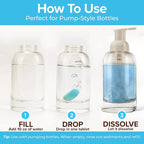 Foaming Hand Soap Refill Tablets - Ocean Scent - Hand Wash Concentrate, Portable and Moisturizing, 10 Pack Travel Refill Tablets