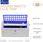 Awoco LED 13W 100V-240V Wall Mount Sticky Fly Trap Lamp for Capturing Flies, Mosquitoes, Moths and Flying Insects (Fly Trap)