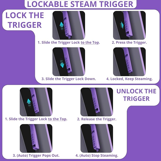 Steam Cleaner Handheld: 1200W Fast 10-Sec Heat-Up-750mL (25oz) Tank-No Cooling-Refill Anytime-Lockable Steam Trigger-14-Piece Kit Hand Held Steamer for Home Car Grout Tile Cleaning White