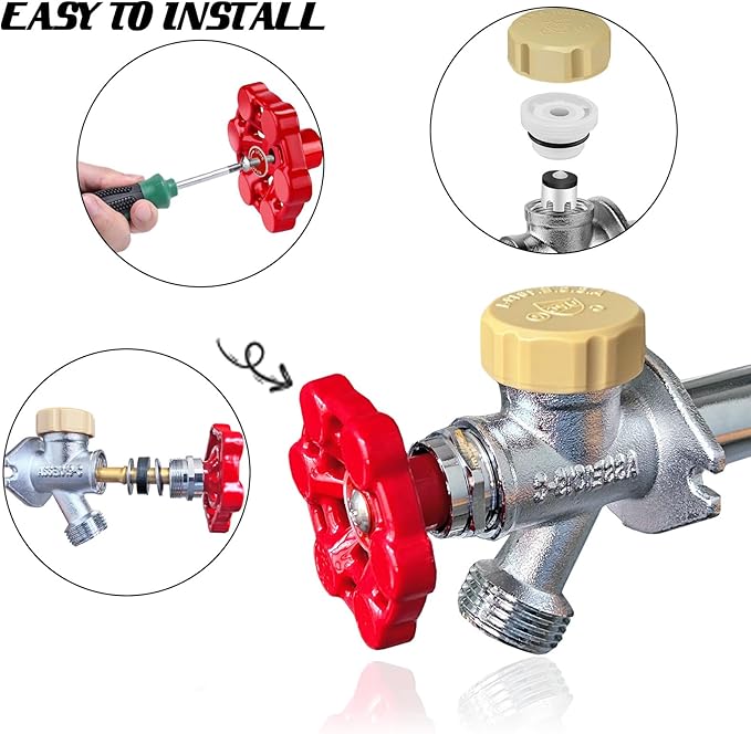 Outdoor Faucet Repair Kit, Frost-proof Valve Leak ASSE 1019-A Repair Kit, Anti-Siphon Valve VACVBKX1B Vacuum Breaker Repair Kit, Wall Hydrant Complete Replacement Kit, Hose Faucet Fitting Repair Kit