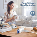 Newbealer Steamer for Clothes, 1200W Travel Steamer with Horizontal & Vertical Steaming, 2 Steam Levels, Dry Ironing, Foldable, 1.5lbs Lightly, 180ml Handheld Fabric Wrinkle Remover (120V Only)