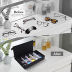 5-Slot Eyeglass Case Organizer - Portable Storage for Sunglasses & Glasses, Perfect for Travel & Home Use