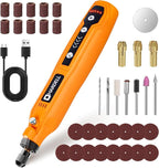 HARDELL Mini Cordless Rotary Tool 3.7V, 5-Speed and USB Charging with 35 Accessories, Multi-Purpose Power Rotary Tool for Sanding, Polishing, Drilling, Carving, Engraving, DIY Crafts