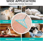 Carpet Rake for Pet Hair Removal,Reusable Pet Hair Remover, 55”Adjustable Long Handle Carpet Rake Pet Hair Remover,Dog Hair Rake,Cat Fur Brush,Lint Remover Scraper for Carpets,Rugs,Mats,Couch
