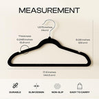 Utopia Home Velvet Hangers 20 Pack – Luxury Non-Slip Slim Pant & Coat Hangers, Strong Space-Saving Clothes Hangers with Pants Bar and 360° Swivel Hook – Black