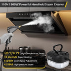 Dyna-Living Steam Cleaner 1500W Handheld Steamer for Cleaning Portable Car Steamer Cleaner, 221℉ High-Temp Steamer Cleaner for Home, Intelligent Touch Panel & Spray Gun Control