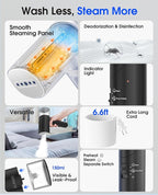 Handheld Steamer for Clothes, 1200W Foldable Travel Steamer, 20 Sec Preheat Garments Wrinkle Remover, 120V Portable Hand Iron with 150ml Water Tank, Clothes Steamer for Home Travel-Black