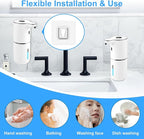 Automatic Soap Dispenser Touchless, 6-Level Foaming Hand Soap Dispenser for Bathroom Kitchen, 1200mAh Rechargeable Dish Soap Dispensers,12.8oz/380mL,Waterproof,Hands-Free,Wall Mount