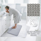 Yimobra Long Bath Mat 44"x24", Super Soft Quick Dry Memory Foam Bathroom Rug, Water Absorbent, Non Slip Backing Machine Washable for Tub Shower, Thick Comfort Support, Silver